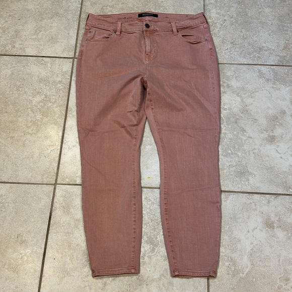Liverpool High Rise Ankle Skinny Jeans Mauve Blush Pink 18 Plus - Picture 2 of 7